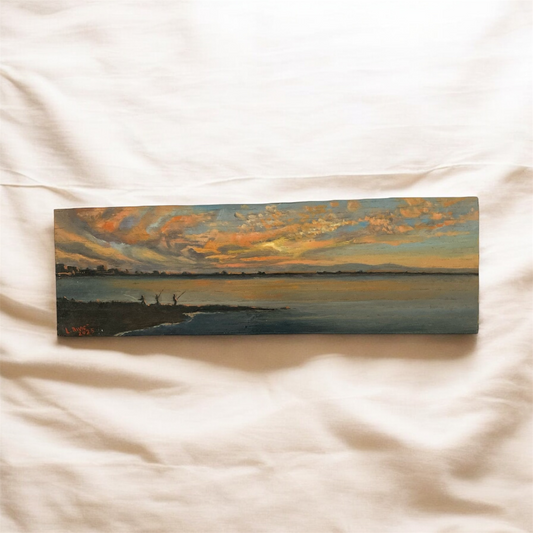 Quadro – Tramonto con Pescatori sullo Sfondo