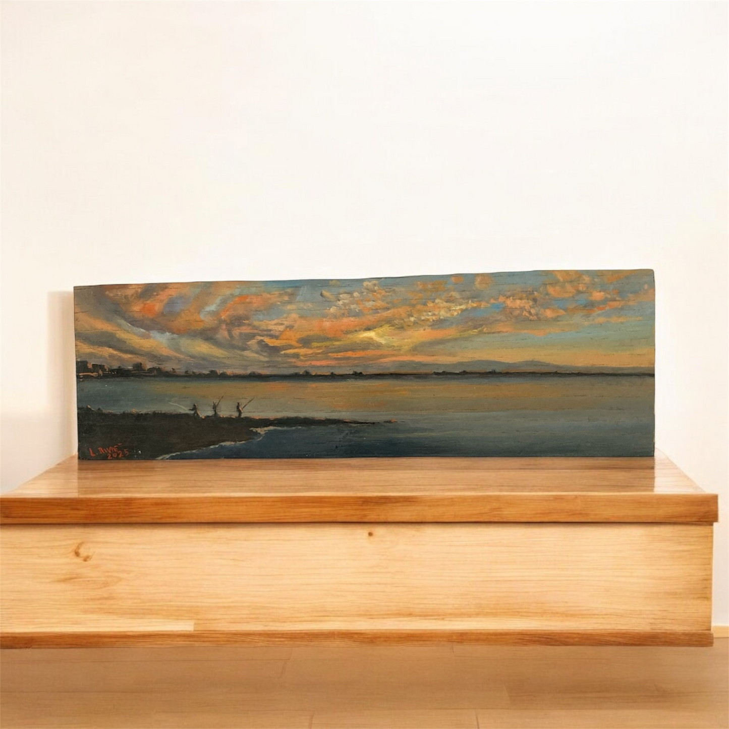Quadro – Tramonto con Pescatori sullo Sfondo