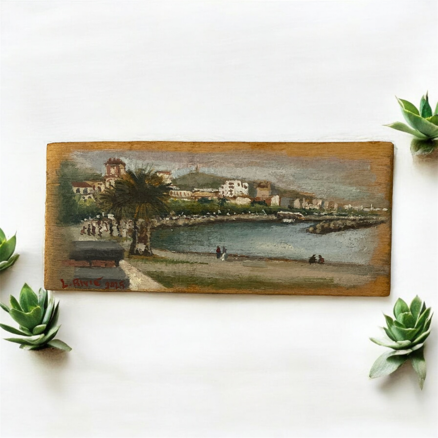 Opera Unica a Olio su Tavola – Lungomare di Salerno, Santa Teresa