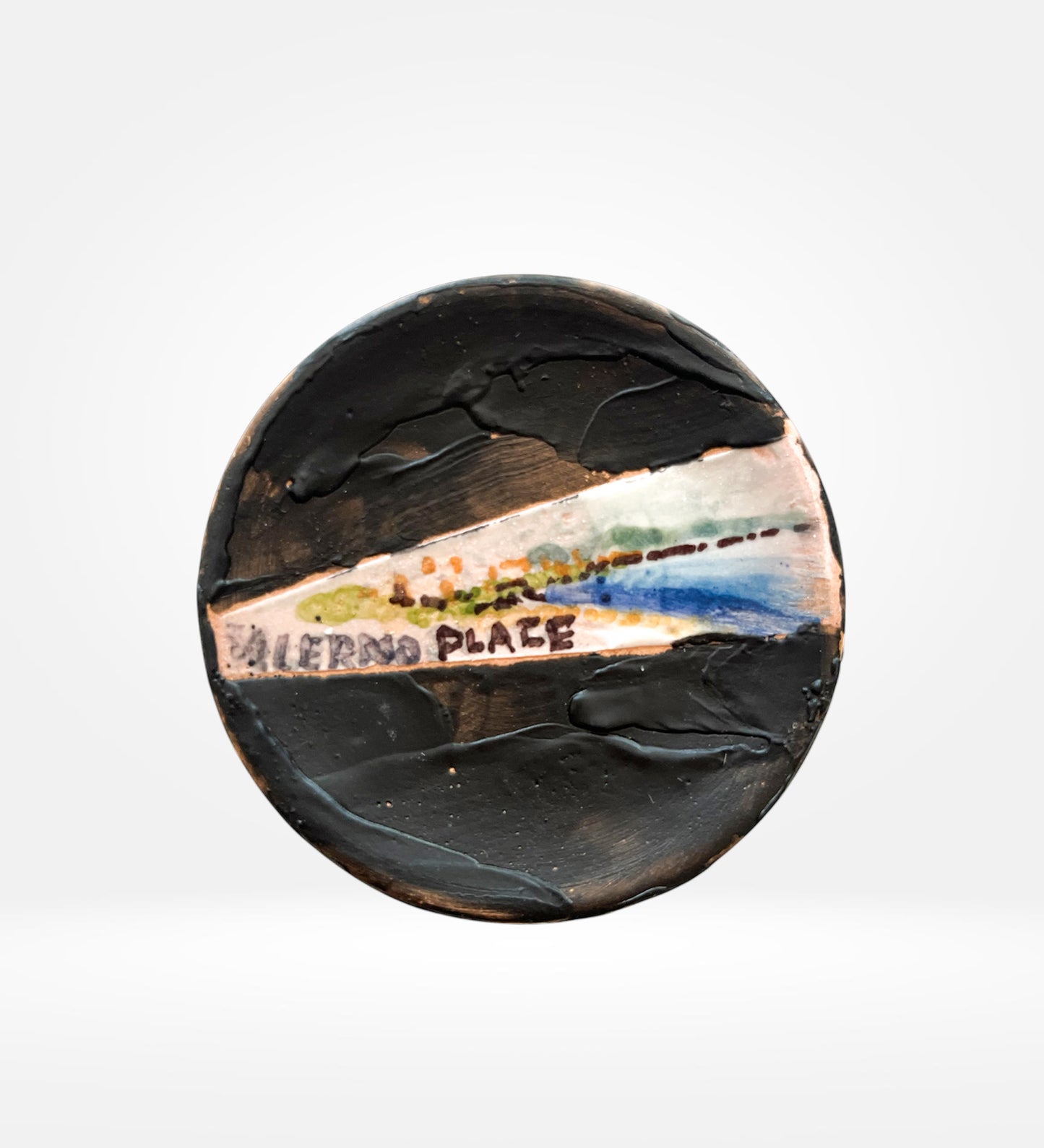 Piattino in Ceramica dipinto a mano , Spiaggia di Santa Teresa, Salerno