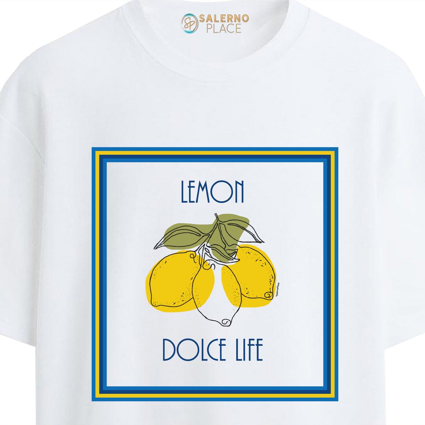 T-shirt Uomo "Lemon Dolce Life" – Design Italiano con Limoni Stilizzati – Mood Estivo Made in Italy