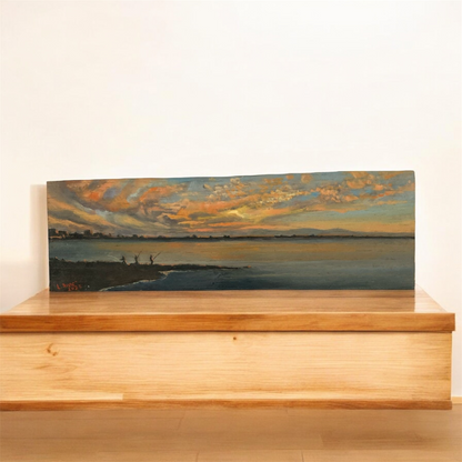Quadro – Tramonto con Pescatori sullo Sfondo