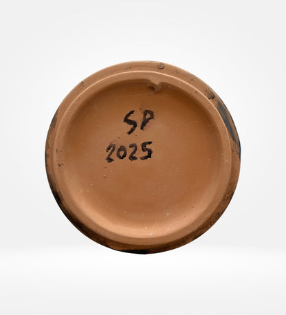 Piattino Decorativo in Ceramica dipinto a mano, veduta Golfo di Salerno