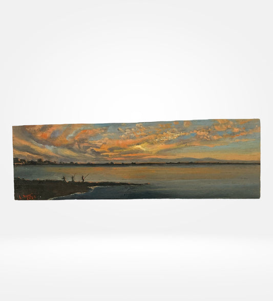 Quadro – Tramonto con Pescatori sullo Sfondo