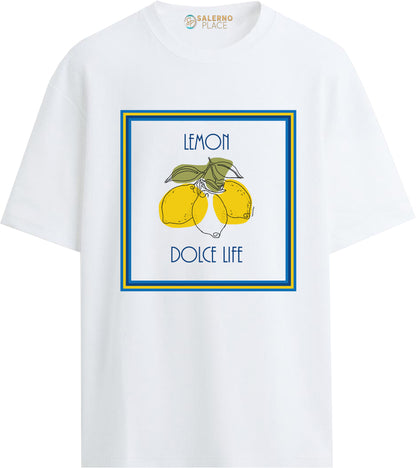 T-shirt Uomo "Lemon Dolce Life" – Design Italiano con Limoni Stilizzati – Mood Estivo Made in Italy